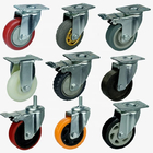 Zinc Plated Medium Load Casters With 4 Inch Ball Bearing Wheels