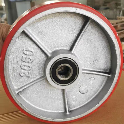 Total Lock Brake Type pu caster wheel 150mm heavy duty caster wheel built for logistics and material handling carts