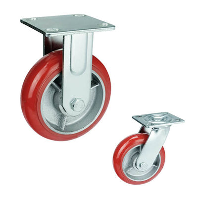 PU 350kg Capacity 6 Inch Heavy Duty Caster Wheels For Industrial