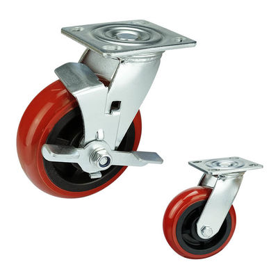 300kg Loading 200mm Heavy Duty Casters With Swivel Plate