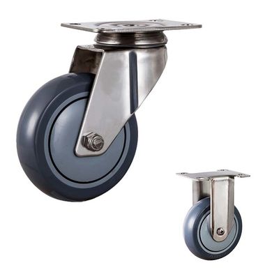 242lbs Loading 4 Inch Steel Caster Wheels ISO9001 With Ball Bearing
