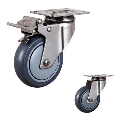 242lbs Loading 4 Inch Steel Caster Wheels ISO9001 With Ball Bearing