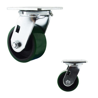 4x2 Inch Green 360 Degree Rotating Iron Core Heavy Duty Casters