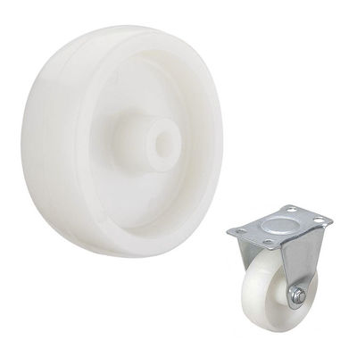 75mm White  80KG Load Capacity Nylon Castor Wheels