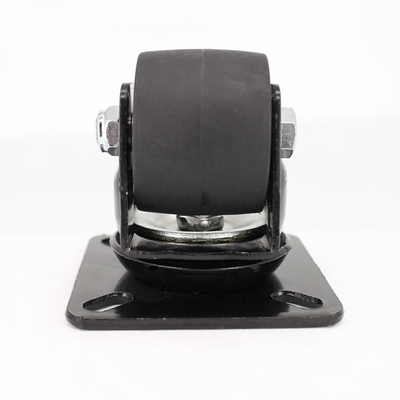 High Cpacity Top Plate Swivel 2 Inch Black Nylon Casters Low Profile Machine Wheels