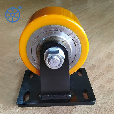 Black rubber casters wheels elastic soft orange featuring load capacity 1500 to 3000 KG and resilient wheels for heavy duty
