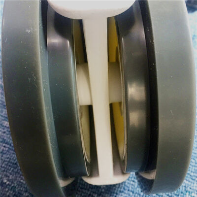 Roue à rouleaux en pu noir de 194 mm de hauteur roue à rouleaux à rouleaux à noyau creux de qualité industrielle pour chariots lourds équipement et machines