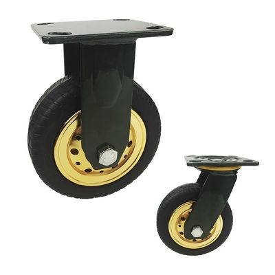 Wearable 230kg Capacity 5 Inch Locking Swivel Casters With Green Bracket