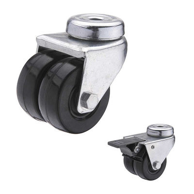 2 Inch Twin Wheel Castor Trolley Wheels , Industrial Trolley Wheels