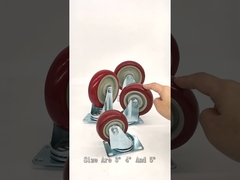 Introduction de roulettes en pvc rouge à usage moyen-YLcaster