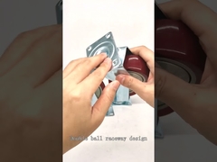 Introduction de roulettes en pvc rouge à roulement unique à usage moyen-YLcaster